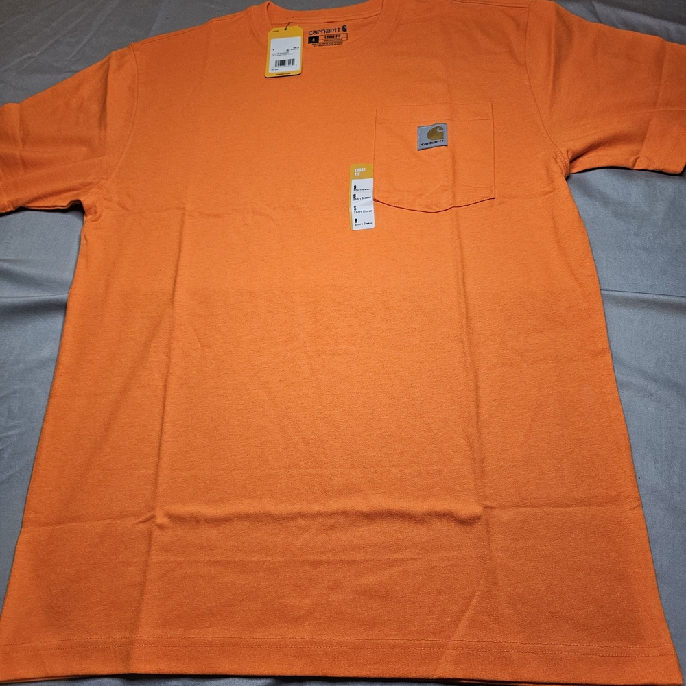 Carhartt Men's Pocket T-Shirt in Bright Orange